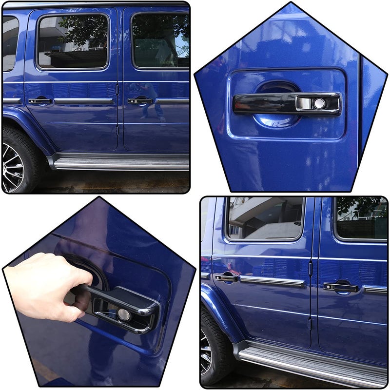 YUECHI Car Styling ABS Auto Exterior Door Handle Cover Trim Accessories for Mercedes Benz G Class W463 W464 G65 G55 G63 G500 G550 G350 (Glossy Black) - Image 3